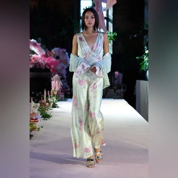 LoveShackFancy, Suniva Silk Charmeuse Dress - Picture 2 of 8